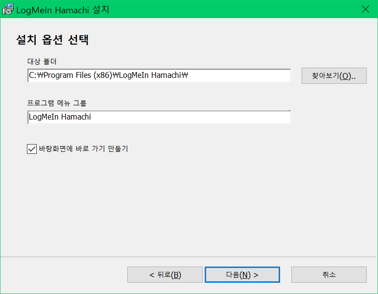 설치 옵션 선택